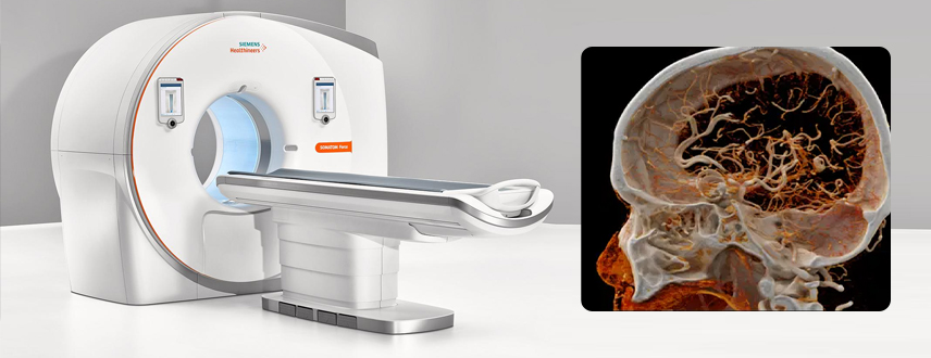 CT scanner and neurological brain image